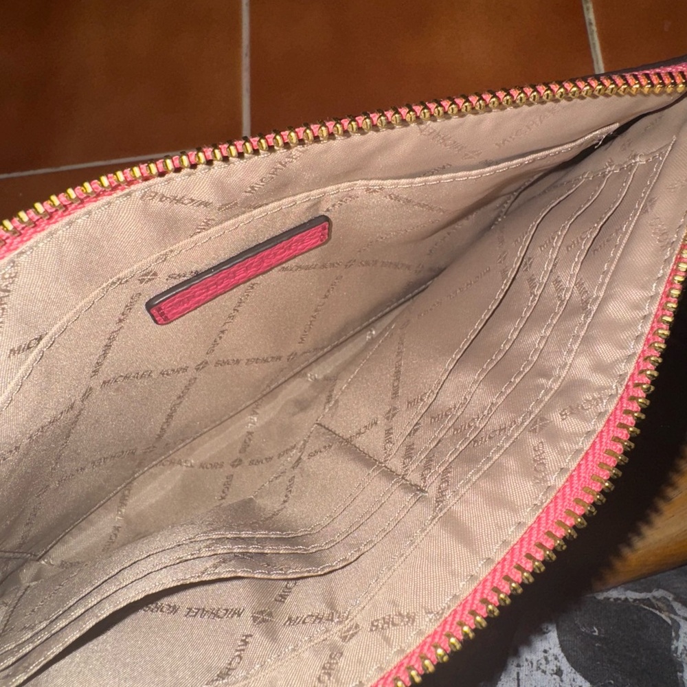 Michael Kors Pink Leather Women's Wristlet - Picture 7 of 7